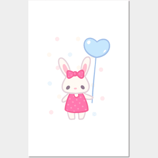 Balloon bunny Posters and Art